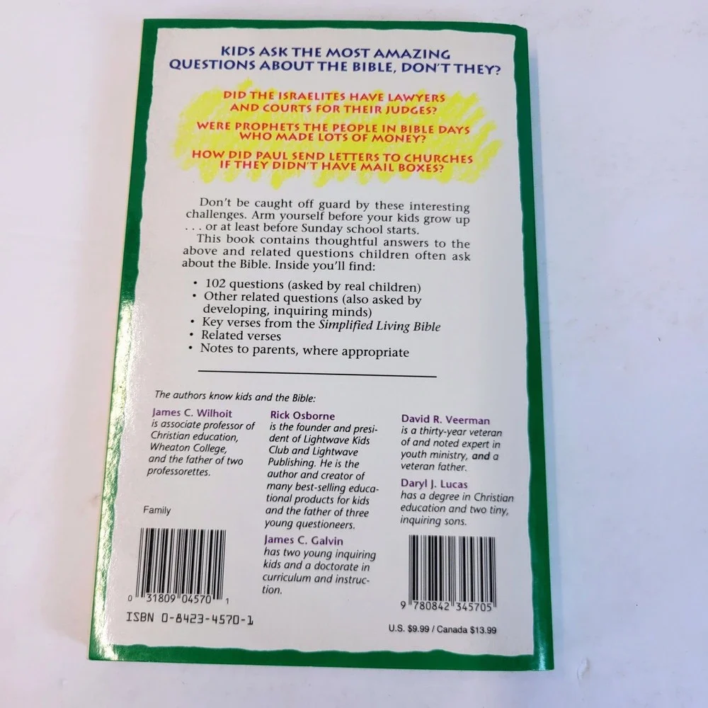 Tyndale 102 Questions Children Ask about the Bible Illustrated Paperback Book